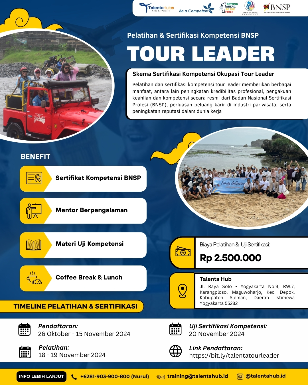 Pelatihan Sertifikasi Kompetensi Tour Leader Talenta Hub